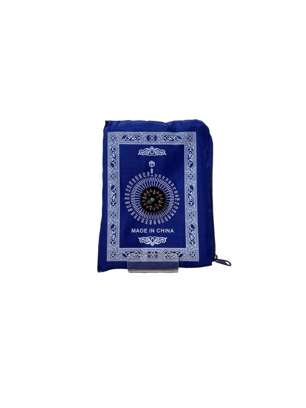 Tapis de prière de poche avec boussole - Bleu