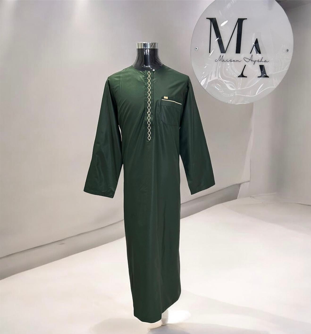 Qamis emirati avec motif