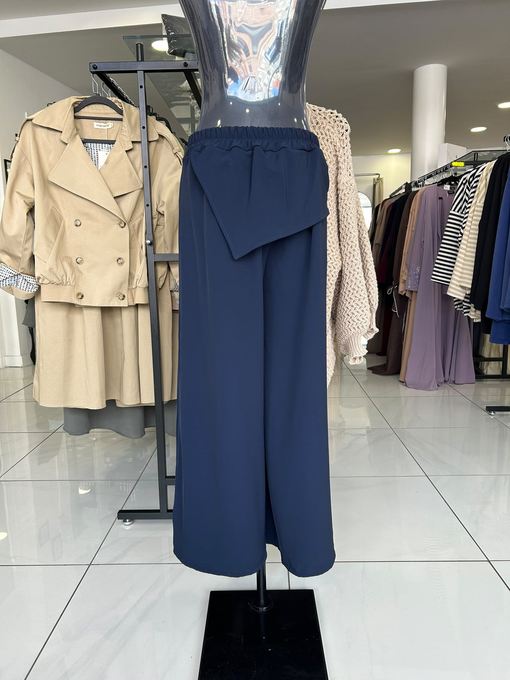 Pantalon fluide - Bleu Marine