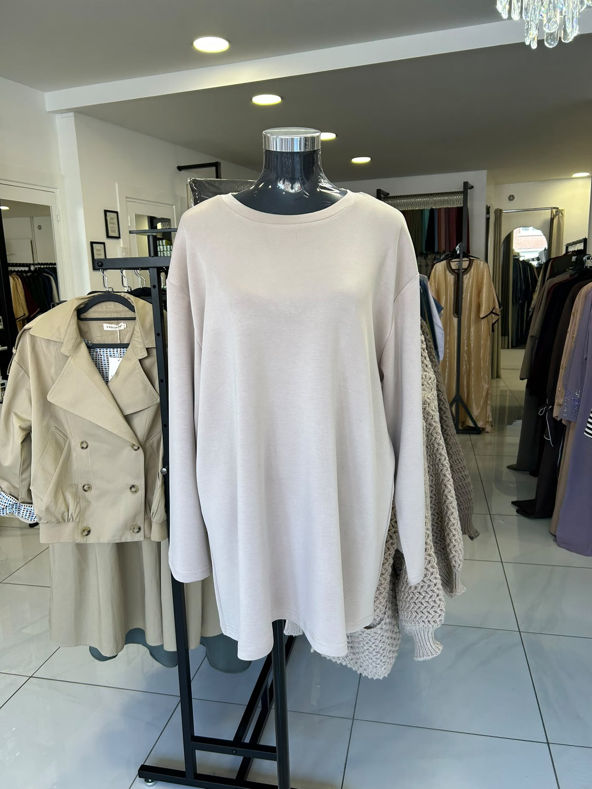 Tee-Shirt à manche longue - Beige