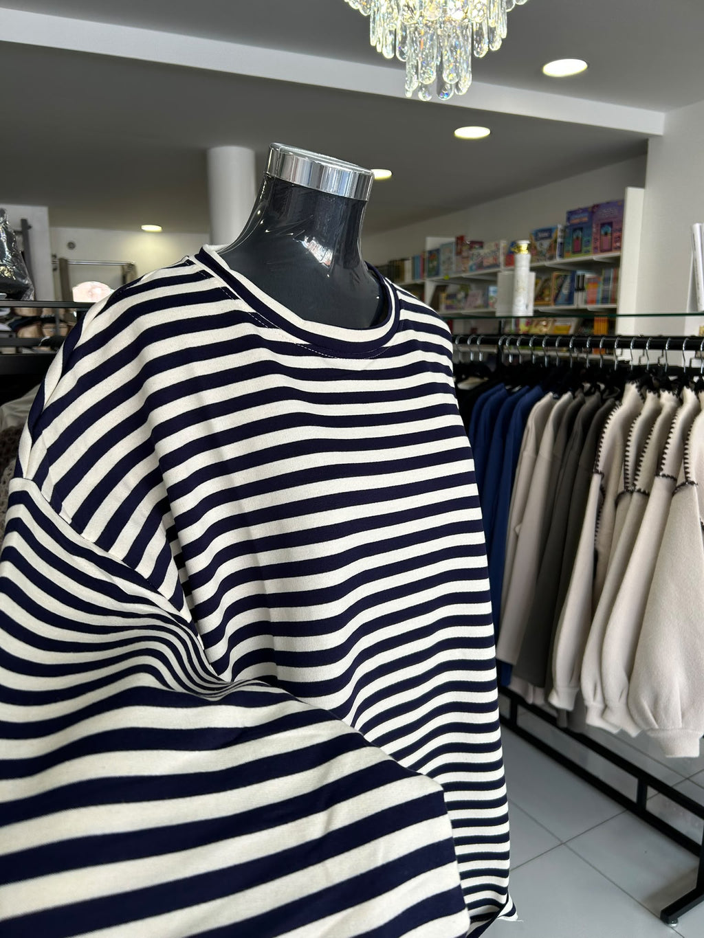 Tee-shirt à rayure - Bleu Marine