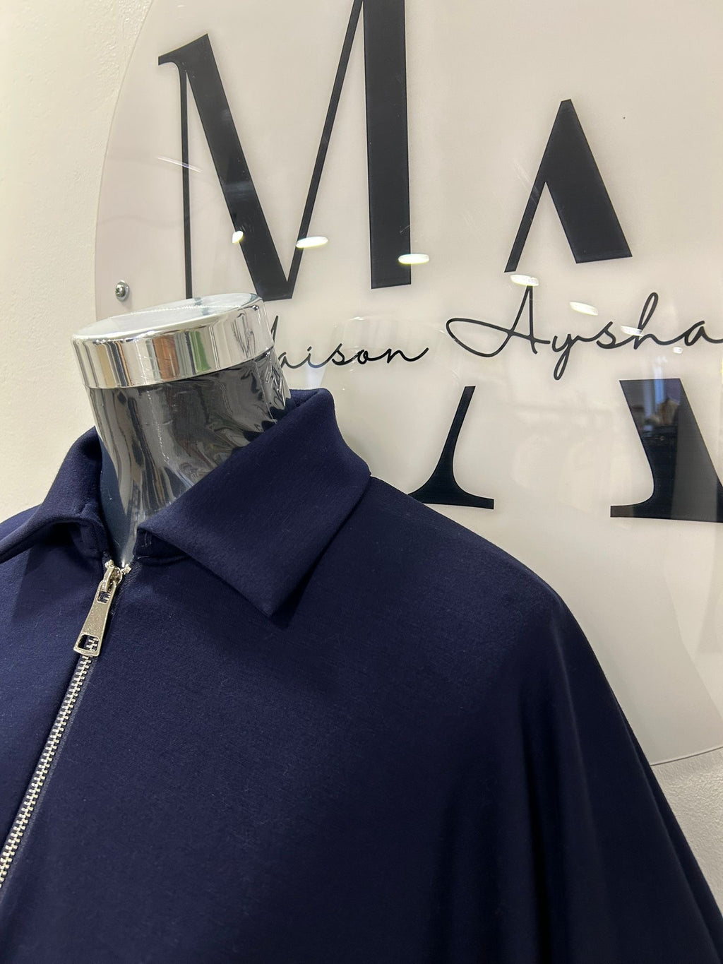 Ensemble pantalon à fermeture zip - Bleu marine