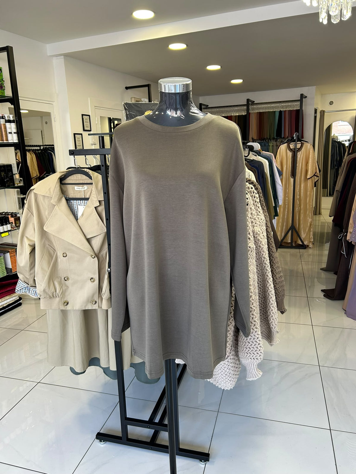 Tee-Shirt à manche longue - Taupe